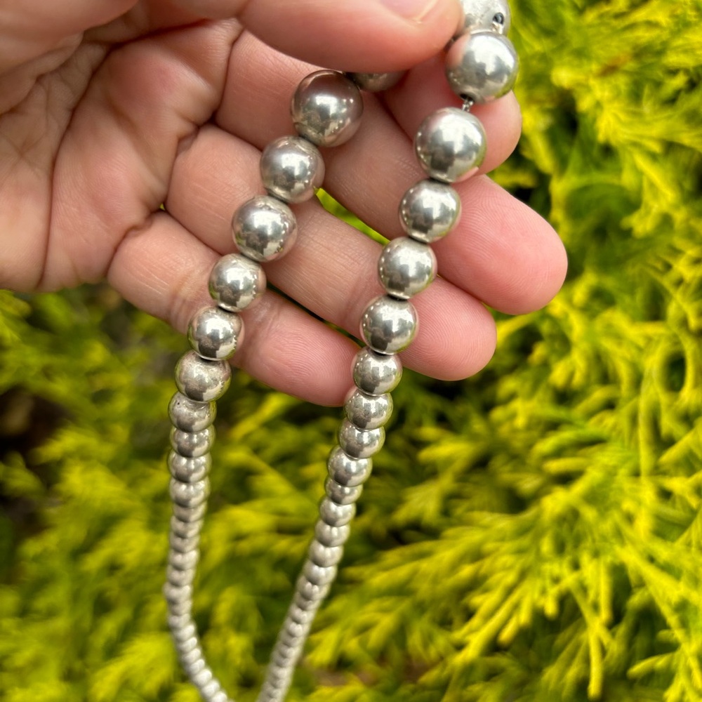 Tiffany & Co. Sterling Silver Graduated Bead Necklace - Picture 11 of 15